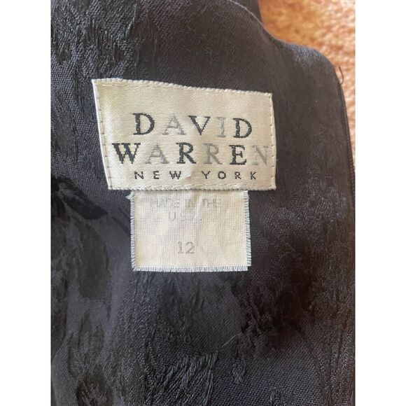 Vintage David Warren New York Boat-Neck/Zip Back Cocktail Dress Black Size 12 - Picture 5 of 8